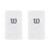 Koszykówka - Wilson, Frotki Na Nadgarstek, Extra Wide Wristband, Białe 2 szt - miniaturka - grafika 1