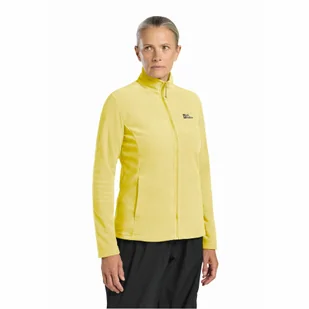 Damska bluza polarowa Jack Wolfskin TAUNUS FZ W lemon ice - S - Bluzy damskie - miniaturka - grafika 1