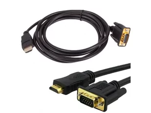 Kabel Vga - Hdmi 2M Gold Full Hd D-Sub Przewód - Pozostałe akcesoria do telefonów - miniaturka - grafika 1