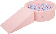 Suche baseny - KiddyMoon KiddyMoon Piankowy plac zabaw PPZP-OK30D-112 z piłeczkami różowy: babyblue-pudrowy róż-perła basen 100/klin L Zabawka plac zabaw - miniaturka - grafika 1