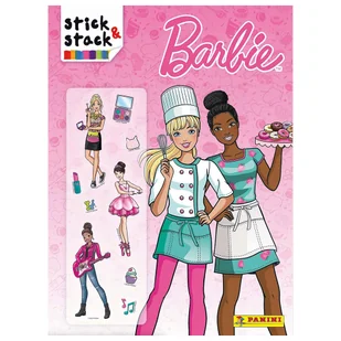 Panini Barbie Album z Naklejkami Stick & Stack Naklejki Książeczka - Zabawki kreatywne - miniaturka - grafika 1