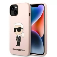 Etui i futerały do telefonów - Karl Lagerfeld Etui do iPhone 14 Plus 6,7" hardcase różowy/pink Silicone Ikonik Magsafe - miniaturka - grafika 1