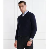 Swetry męskie - POLO RALPH LAUREN Wełniany sweter | Slim Fit - miniaturka - grafika 1