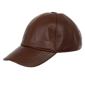 Czapki i chusty sportowe męskie - Czapka Skórzana Kaletnik Caput Brązowa - miniaturka - grafika 1