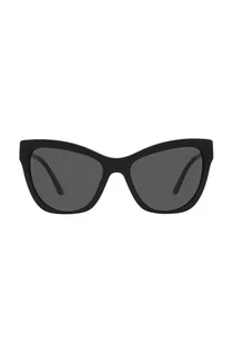 Okulary przeciwsłoneczne - Versace okulary przeciwsłoneczne damskie kolor czarny - grafika 1