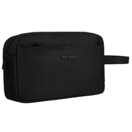 Kosmetyczki, organizery i kuferki - Męska kosmetyczka podróżna z poliestru w czarnym kolorze - Peterson - miniaturka - grafika 1