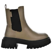 Botki damskie - Botki damskie sztyblety BIG STAR ocieplane beż - miniaturka - grafika 1