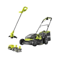 Kosiarki - RYOBI Kosiarka 37cm hybrydowa 18V ONE+™ w zestawie z podkaszarką 25cm i dwoma akumulatorami 5.0Ah - miniaturka - grafika 1