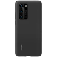 Etui i futerały do telefonów - Huawei Plecki silikonowe do Huawei P40 czarne - miniaturka - grafika 1