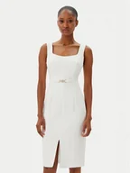 Sukienki - Fracomina Sukienka koktajlowa FR25SD2001W42901 Écru Slim Fit - miniaturka - grafika 1