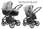 Wózki dziecięce - JEDO TAMEL 2W1 T44/ Black-Black - miniaturka - grafika 1
