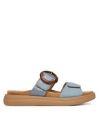 Klapki i japonki damskie - Remonte Klapki D2N51-10 Niebieski - miniaturka - grafika 1