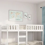 Łóżka dla dzieci i młodzieży - Łóżko dziecięce bez materaca, białe, 75x190 cm, drewno sosnowe Lumarko! - miniaturka - grafika 1