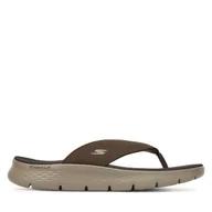 Klapki i japonki męskie - Japonki Skechers Go Walk Flex Sandal-Vallejo 229202/CHOC Brązowy - miniaturka - grafika 1