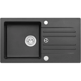 Genesis Foxtrot 130 zlewozmywak 75x42 cm granitowy czarny 9603291 - Zlewozmywaki - miniaturka - grafika 1