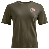 Koszulki sportowe damskie - Koszulka damska Ortovox 140 Cool Round Landscape T-shirt Rozmiar: S / Kolor: ciemnozielony - miniaturka - grafika 1