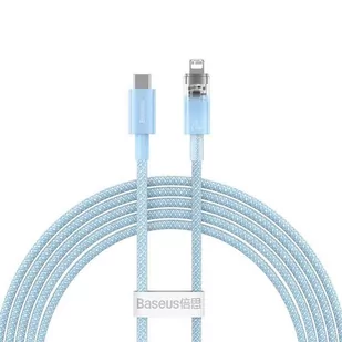 Kabel szybko ładujący Baseus USB-C do Lightning Explorer Series 2m, 20W (niebieski) - Kable - miniaturka - grafika 2