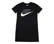 Sukienki - Nike Dziewczęca G Nsw Futura koszulka sukienka T-shirt Czarny, biały XL - miniaturka - grafika 1