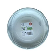 Naczynia i sztućce jednorazowe - Marka Auchan - Talerz jednorazowy, średnica 23 cm, 50 sztuk - miniaturka - grafika 1