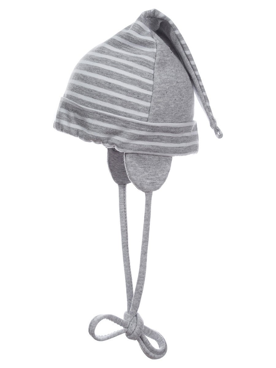 Niemowlęca czapka wiązana smerfetka szara Doll r.47
