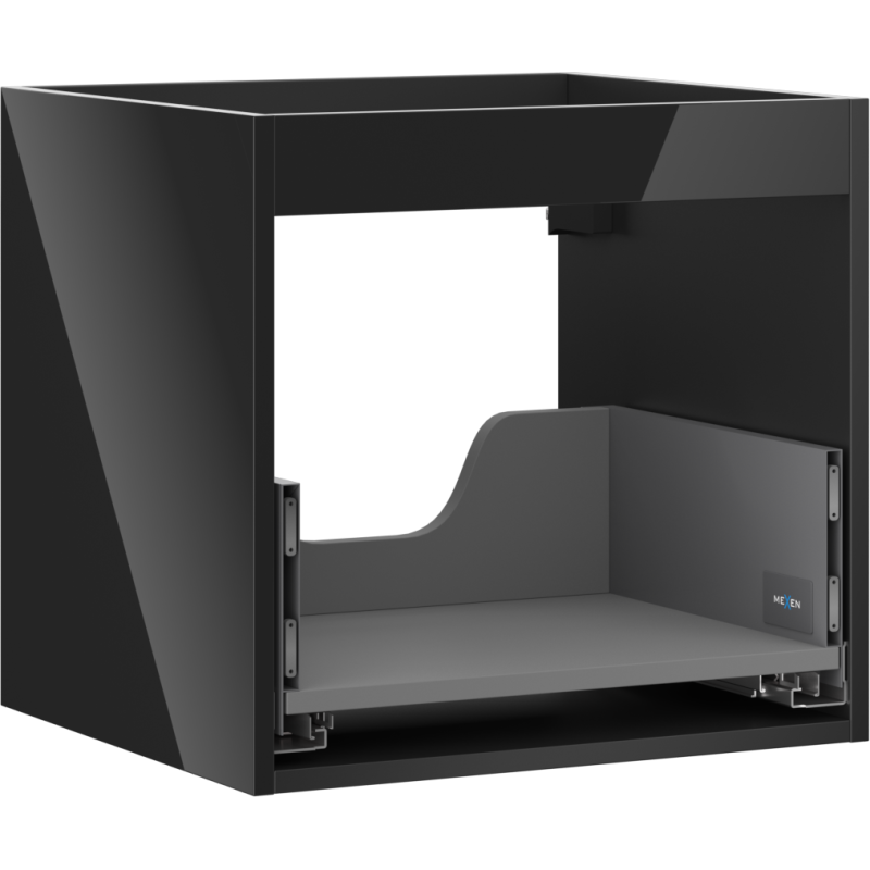 Mexen Box-A korpus szafki podumywalkowej 50 cm, 1 szuflada, czarny połysk - 91AX0-0500-470-1-70
