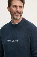 Swetry męskie - Pepe Jeans sweter CLOY męski kolor granatowy lekki PM702461 - miniaturka - grafika 1