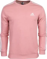 Bluzy męskie - Adidas Bluza męska adidas M 3S FT SWT różowa HE4417 M - miniaturka - grafika 1