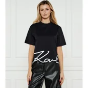 Koszulki i topy damskie - Karl Lagerfeld T-shirt SIGNATURE HEM T | Regular Fit - miniaturka - grafika 1