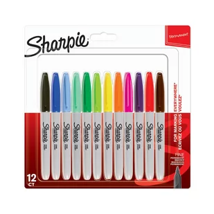 Paper Mate Marker permanentny okrągły 12 kolorów Paper Mate Sharpi 2065404 Wb - Przybory szkolne - miniaturka - grafika 2