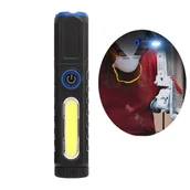 Latarki - Latarka kempingowa, przenośna, wodoodporna, ładowana przez USB, z 4 regulowanymi pozycjami wiązki światła, obsługiwana bez użycia rąk, odporna na upad - miniaturka - grafika 1