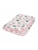 Koce i narzuty dla dzieci - Bonjour koc średni 75/100 Baby shower z minky blushing bride - miniaturka - grafika 1