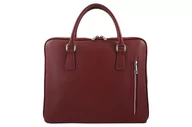 Teczki i aktówki - Skórzana torba na laptopa Casual - Czerwona - Barberini's - miniaturka - grafika 1
