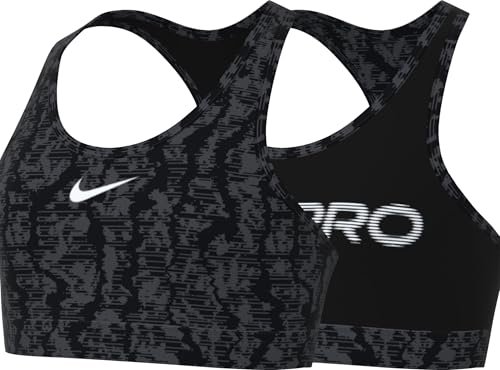 Nike Biustonosz sportowy G Nk Swoosh Rev AOP Bra, czarny/biały, FZ5820-010, S