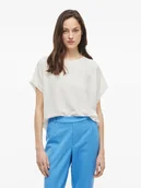 Koszulki i topy damskie - Vila Koszulka w kolorze białym - miniaturka - grafika 1