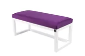 Ławki do przedpokoju - Ławka na buty LPG-2 125cm EMRAWOOD, biały siedzisko gładkie kolor fioletowy - miniaturka - grafika 1