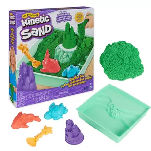 Kinetic Sand - Zestaw Piaskownica Zielona - Masy plastyczne - miniaturka - grafika 1