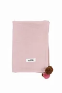 Otulacze - Otulacz Muślinowy Pompony Dusty Pink - miniaturka - grafika 1