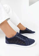 Trampki damskie - Granatowe Tenisówki Pixosise - miniaturka - grafika 1