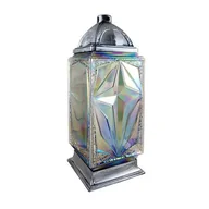 Lampiony i znicze - Znicz szklany KWK 10/SR 37 cm srebrny - miniaturka - grafika 1