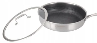 Patelnia Stalowa Głęboka Do Smażenia 28 Cm Z Pokrywą Nieprzywierająca Indukcja - Patelnie - miniaturka - grafika 1