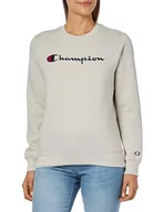 Bluzy damskie - Champion Legacy American Classics W-Light Powerblend Fleece Crewneck Bluza Damska, Srebrny Szary, XL - miniaturka - grafika 1