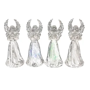 Aniołek LED 11,5 cm transparentny - Ozdoby bożonarodzeniowe - miniaturka - grafika 1