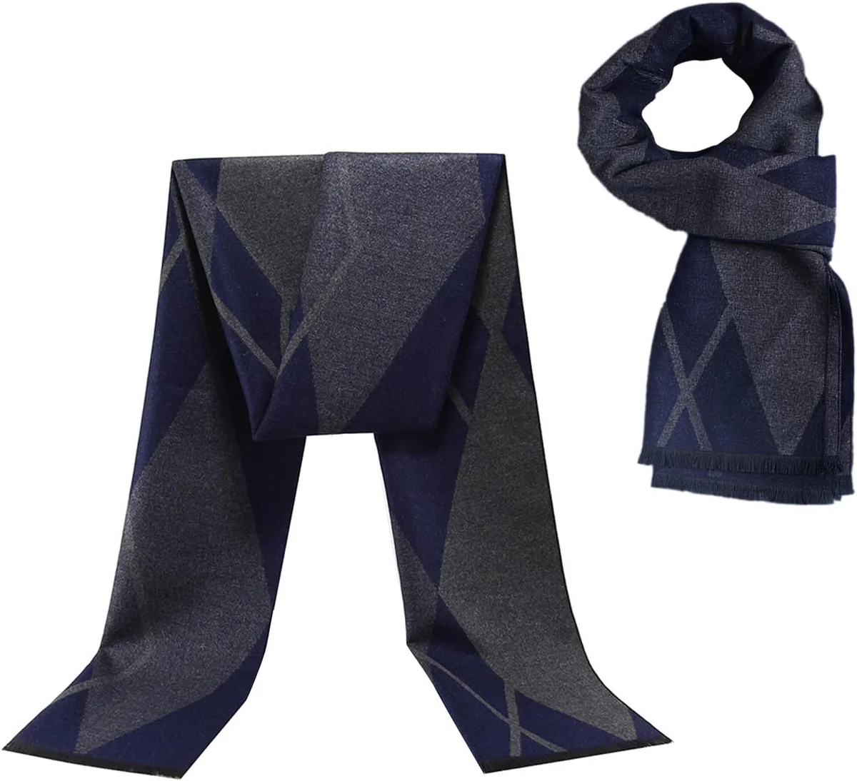 SZALIK MĘSKI 180X30CM CIEPŁY MIĘKKI ELEGACKI GEOMETRYCZNY MODNY