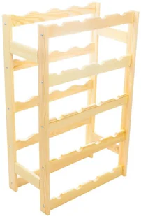 Naturalny drewniany regał na 20 butelek wina H5-N47 - Regały Naturalny drewniany regał na 20 butelek wina H5-N47 - Regały - miniaturka - grafika 1