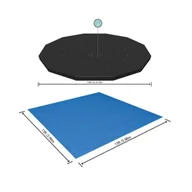 Akcesoria do basenów - Zestaw pokrywa na basen 370 cm i mata pod basen 396 x 396 cm Bestway - miniaturka - grafika 1