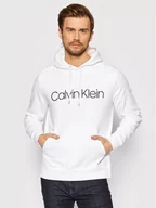 Bluzy męskie - Calvin Klein Bluza Logo K10K104060 Biały Regular Fit - miniaturka - grafika 1