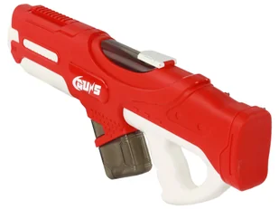 Duży Pistolet Na Wodę Czerwony 750ml Wodoszczelny Okulary - Zabawki militarne - miniaturka - grafika 3
