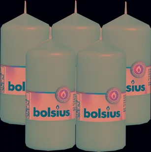Świeca pieńkowa walec BOLSIUS 33H 12CM 5szt. CHABROWY NIEBIESKI - Świece - miniaturka - grafika 1