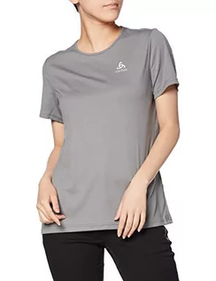 Koszulki i topy damskie - ODLO T-shirt damski S/S Crew Neck Cardada T-shirt szary Steel Grey M 550361_10352_M - grafika 1