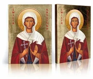 Ikony i obrazy sakralne - Ikona religijna Święta Krystyna - miniaturka - grafika 1